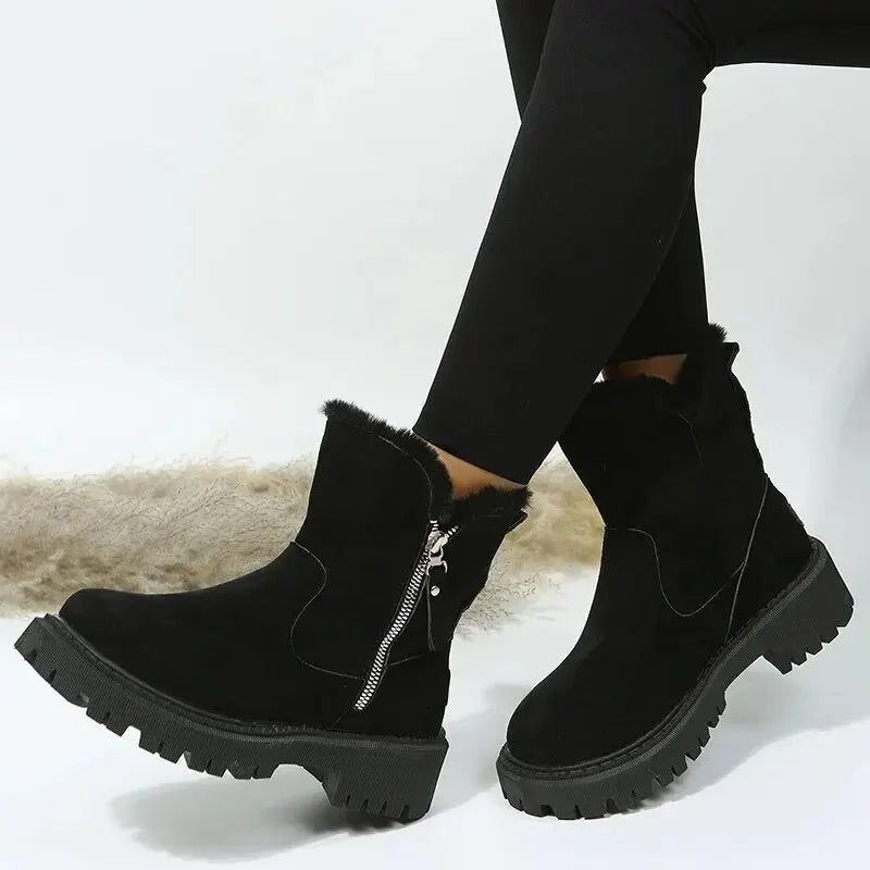 Bota Feminina Aveludada Charlotte® - Conforto e Estilo no Inverno