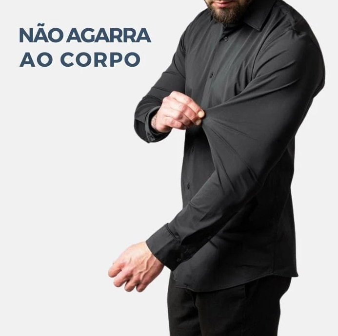 Kit Camisa Social Ultra Tech + Relogio Barcelona + Frete Grátis