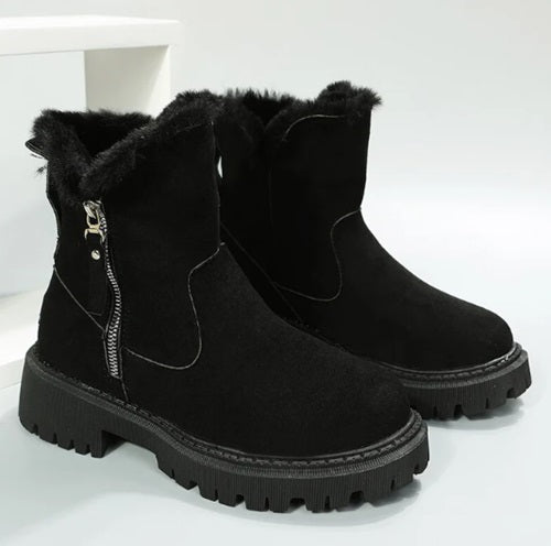 Bota Feminina Aveludada Charlotte® - Conforto e Estilo no Inverno