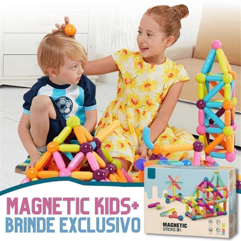 Brinquedo Infantil com Peças Magnéticas - MagneticKids™ + Brinde Exclusivo